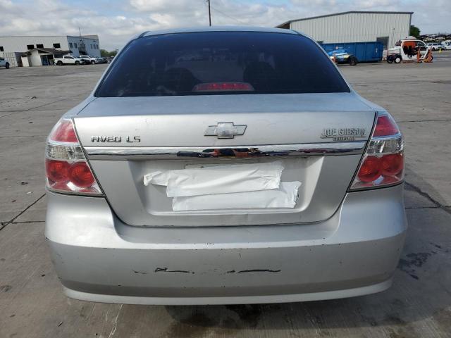 KL1TD56687B053366 - 2007 CHEVROLET AVEO BASE SILVER photo 6