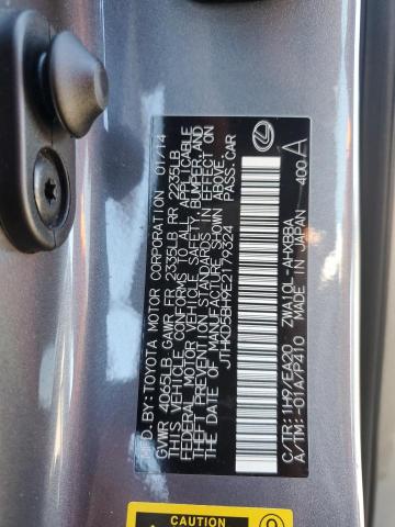 JTHKD5BH9E2179324 - 2014 LEXUS CT 200 CHARCOAL photo 12