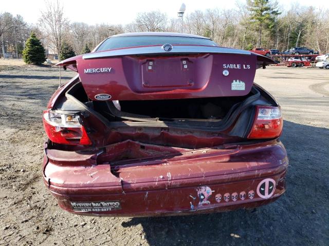 1MEFM55S84G607118 - 2004 MERCURY SABLE LS PREMIUM MAROON photo 6