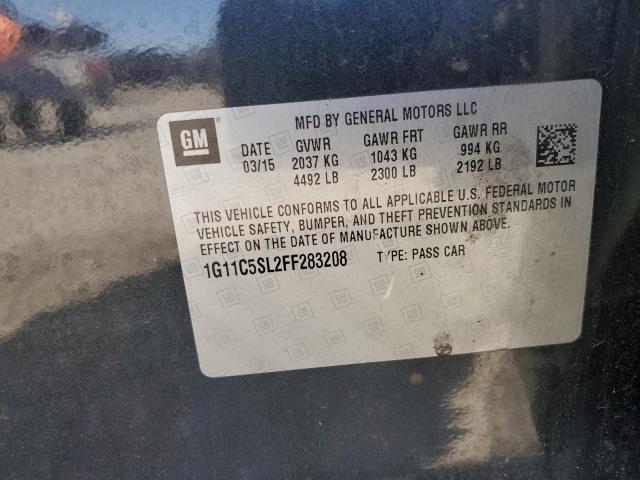 1G11C5SL2FF283208 - 2015 CHEVROLET MALIBU 1LT 石墨色 照片 12