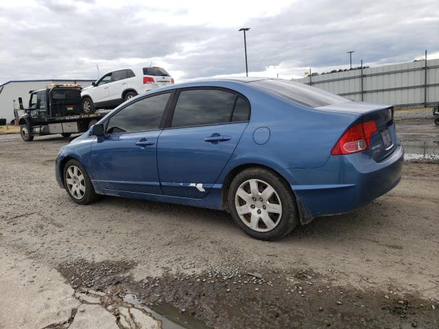 1HGFA16588L107793 - 2008 HONDA CIVIC LX BLUE photo 2