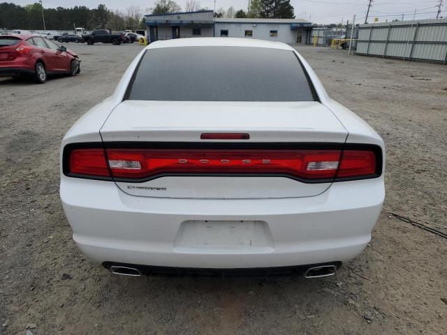 2C3CDXBG5EH198330 - 2014 DODGE CHARGER SE WHITE photo 6