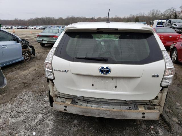 JTDZN3EU3E3322935 - 2014 TOYOTA PRIUS V WHITE photo 6