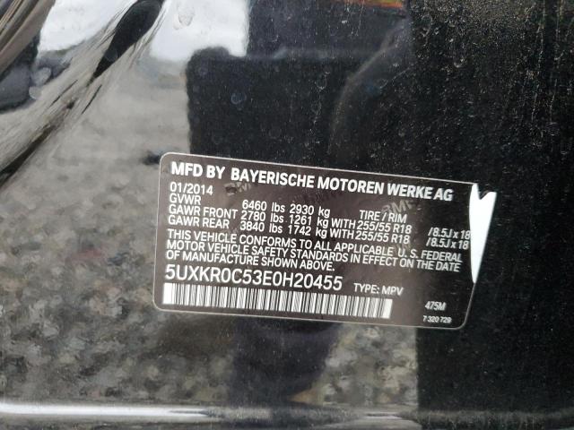 5UXKR0C53E0H20455 - 2014 BMW X5 XDRIVE35I BLACK photo 13