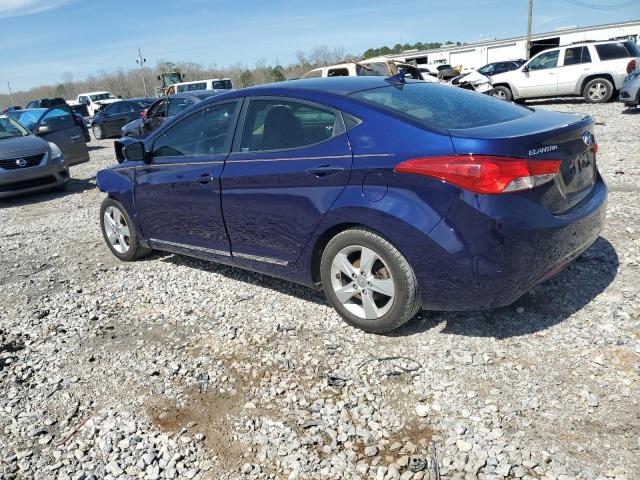 5NPDH4AE9DH410395 - 2013 HYUNDAI ELANTRA GLS BLUE photo 2