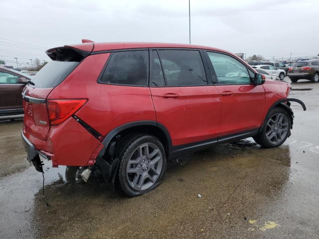 5FNYF8H58NB014138 - 2022 HONDA PASSPORT EXL RED photo 3
