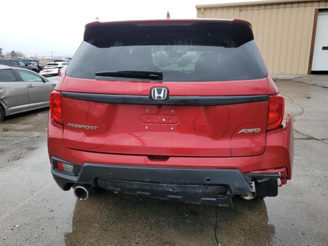 5FNYF8H58NB014138 - 2022 HONDA PASSPORT EXL RED photo 6