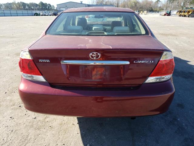 4T1BE32K45U096141 - 2005 TOYOTA CAMRY LE RED photo 6