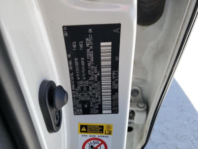 5TDKKRFH2ES030125 - 2014 TOYOTA HIGHLANDER XLE 白色 照片 13