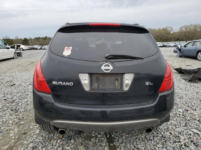 JN8AZ08T65W318366 - 2005 NISSAN MURANO SL BLACK photo 6