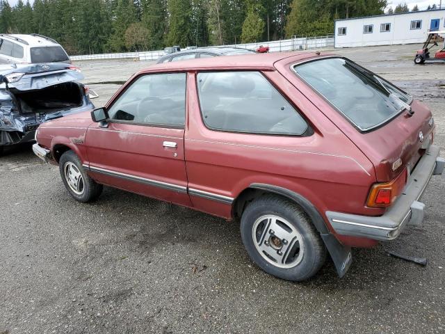 JF2AF53B4GE111808 - 1986 SUBARU GL 4WD BURGUNDY photo 2