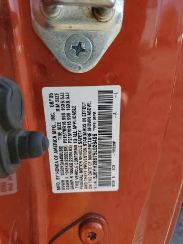 5J6YH28675L026496 - 2005 HONDA ELEMENT EX ORANGE photo 13