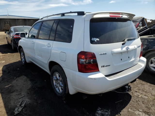 JTEEP21A070204551 - 2007 TOYOTA HIGHLANDER SPORT WHITE photo 2