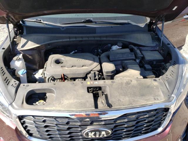 5XYPG4A3XKG512906 - 2019 KIA SORENTO L BURGUNDY photo 12