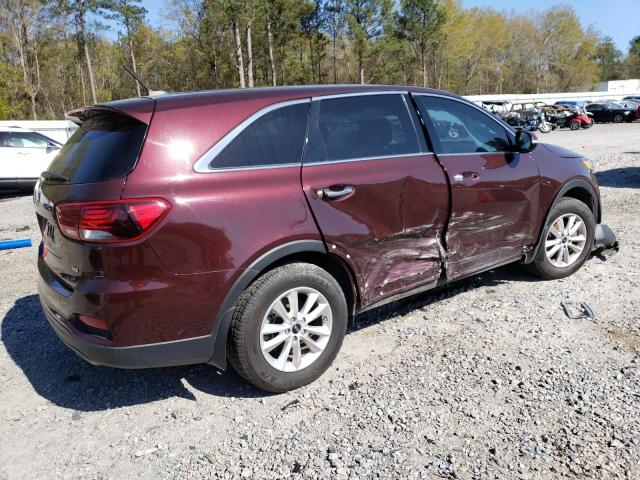 5XYPG4A3XKG512906 - 2019 KIA SORENTO L BURGUNDY photo 3