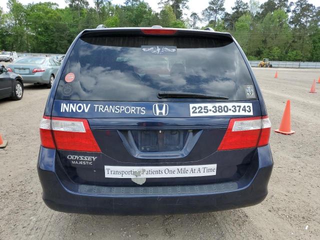 5FNRL387X6B097199 - 2006 HONDA ODYSSEY EXL BLUE photo 6