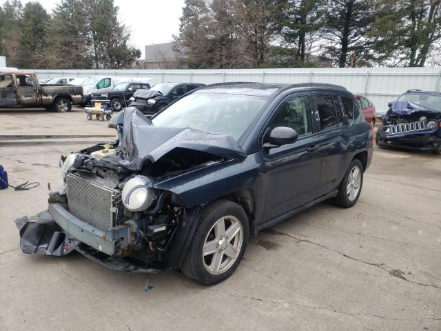 1J8FF47W97D188555 - 2007 JEEP COMPASS BLUE photo 2