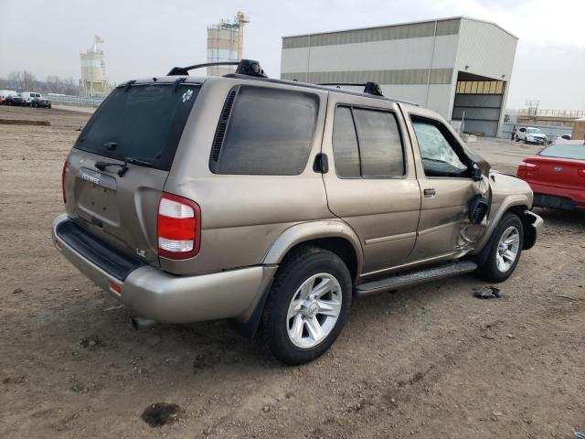 JN8DR09X02W664021 - 2002 NISSAN PATHFINDER LE 金色 照片 3