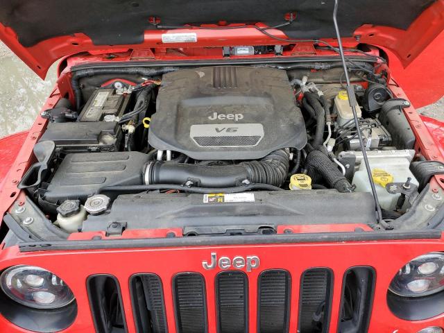 1C4BJWEG7GL224938 - 2016 JEEP WRANGLER U SAHARA RED photo 11