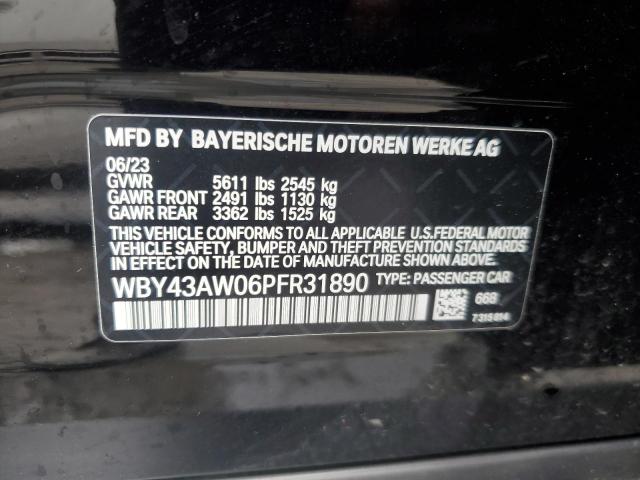 WBY43AW06PFR31890 - 2023 BMW I4 EDRIVE 黑色 照片 12