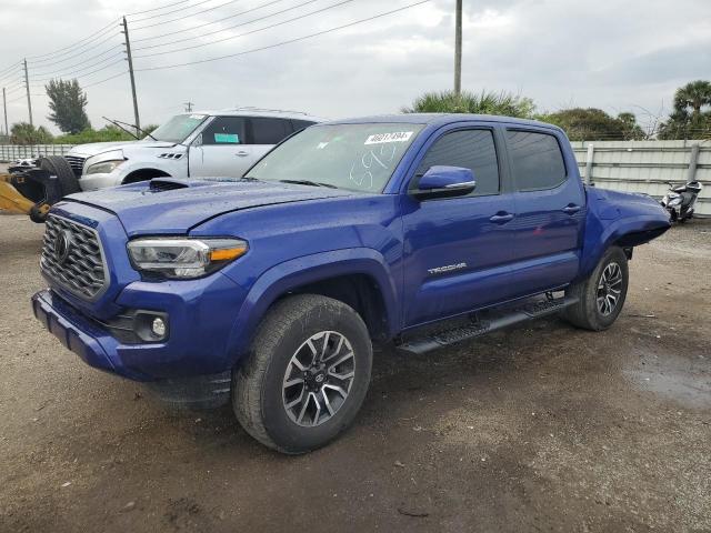 3TMAZ5CN1NM195951 - 2022 TOYOTA TACOMA DOUBLE CAB BLUE photo 1