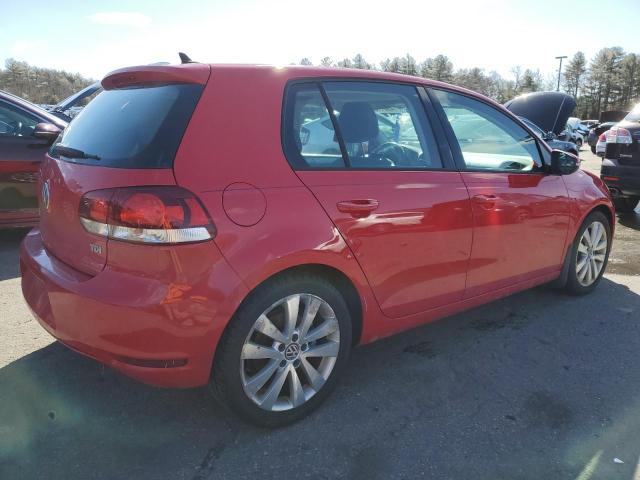 WVWNM7AJ1DW038687 - 2013 VOLKSWAGEN GOLF RED photo 3