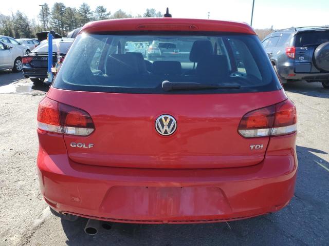 WVWNM7AJ1DW038687 - 2013 VOLKSWAGEN GOLF RED photo 6