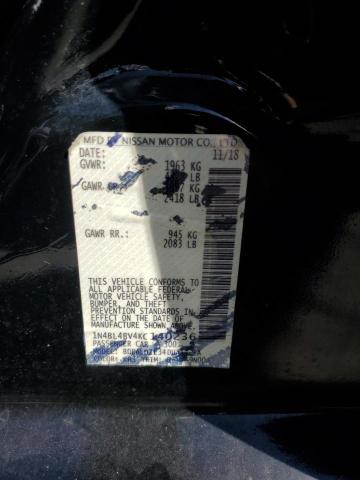 1N4BL4BV4KC140236 - 2019 NISSAN ALTIMA S BLACK photo 12