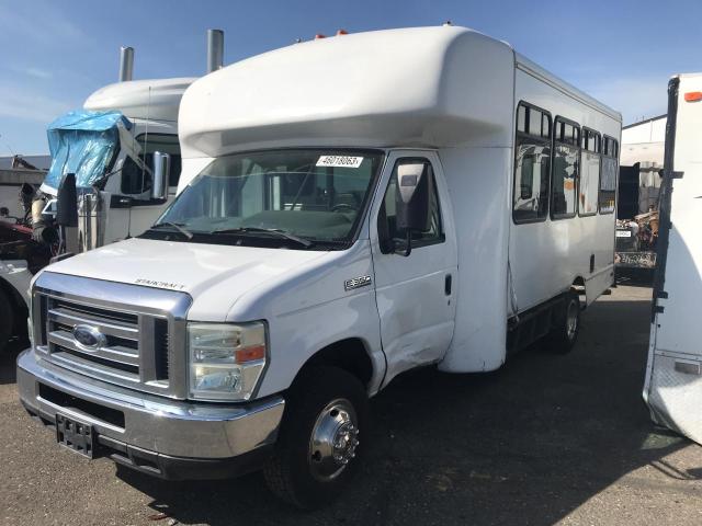 1FDEE35S09DA42141 - 2009 FORD ECONOLINE E350 SUPER DUTY CUTAWAY VAN WHITE photo 1