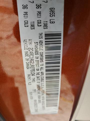 2C4RC1AG2JR275134 - 2018 CHRYSLER PACIFICA L ORANGE photo 13