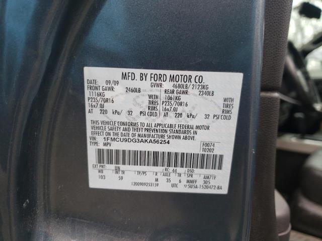 1FMCU9DG3AKA56254 - 2010 FORD ESCAPE XLT BLUE photo 12