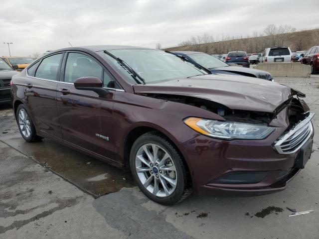 3FA6P0LU3HR195596 - 2017 FORD FUSION SE HYBRID MAROON photo 4