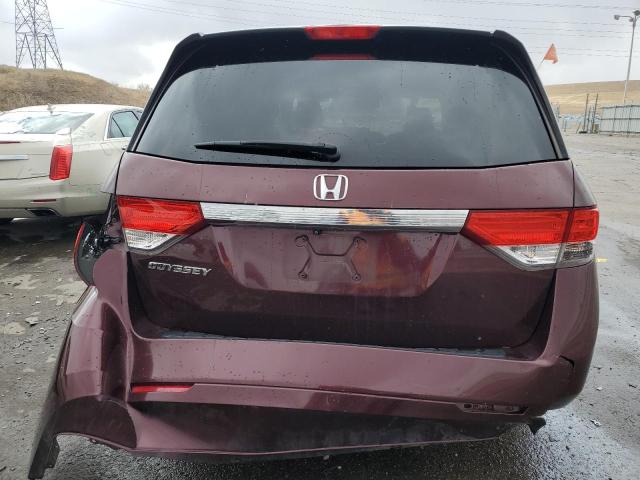 5FNRL5H65EB100527 - 2014 HONDA ODYSSEY EXL BURGUNDY photo 6