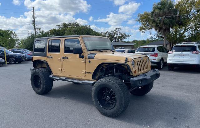 1C4BJWDG4DL691327 - 2013 JEEP WRANGLER U SPORT YELLOW photo 1