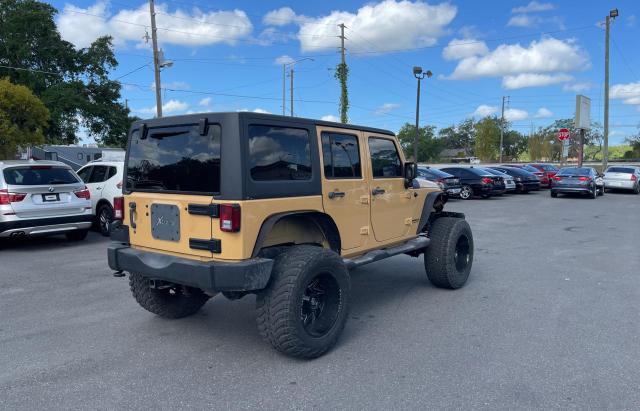 1C4BJWDG4DL691327 - 2013 JEEP WRANGLER U SPORT YELLOW photo 4