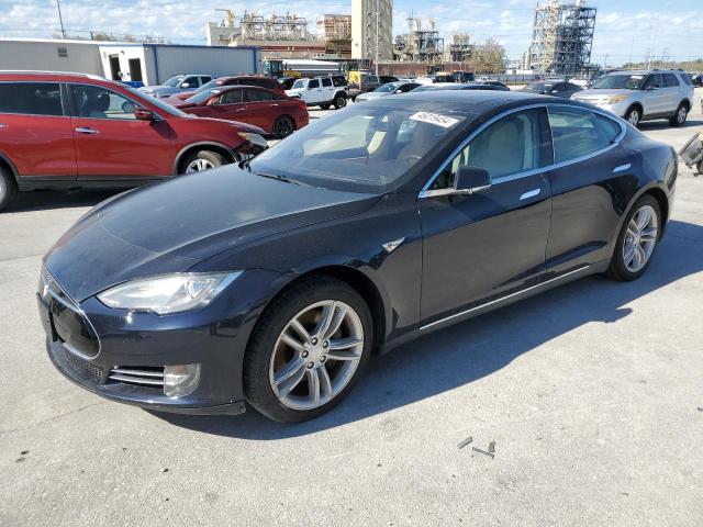 5YJSA1H16EFP43800 - 2014 TESLA MODEL S ლურჯი ფოტო 1