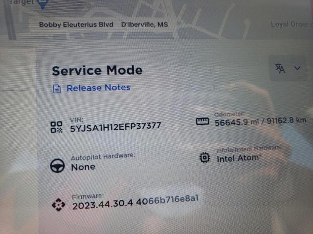 5YJSA1H16EFP43800 - 2014 TESLA MODEL S ლურჯი ფოტო 9