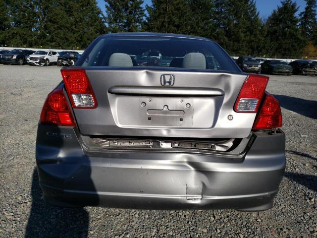 1HGES16305L000255 - 2005 HONDA CIVIC DX VP 银色 照片 6