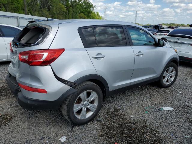 KNDPB3A24D7351629 - 2013 KIA SPORTAGE BASE SILVER photo 3