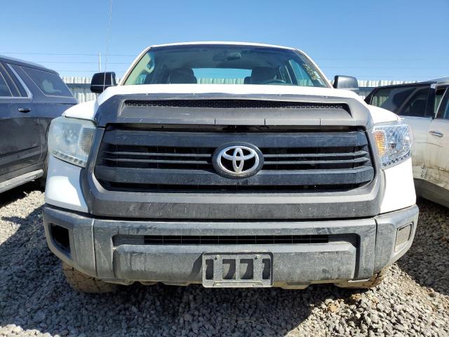 5TFUM5F15EX052273 - 2014 TOYOTA TUNDRA DOUBLE CAB SR/SR5 WHITE photo 5