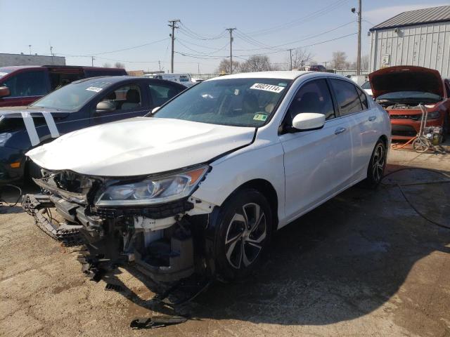 1HGCR2F32GA059458 - 2016 HONDA ACCORD LX WHITE photo 1