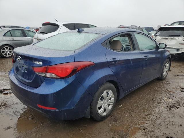 5NPDH4AE5GH795183 - 2016 HYUNDAI ELANTRA SE BLUE photo 3