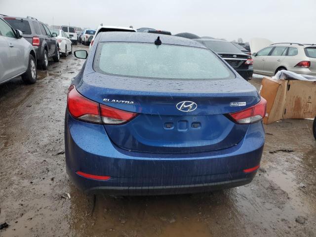 5NPDH4AE5GH795183 - 2016 HYUNDAI ELANTRA SE BLUE photo 6