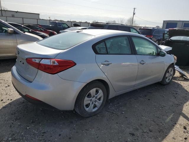 KNAFK4A67F5408017 - 2015 KIA FORTE LX SILVER photo 3