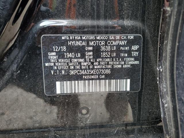 3KPC34A35KE073086 - 2019 HYUNDAI ACCENT LIMITED BLACK photo 12