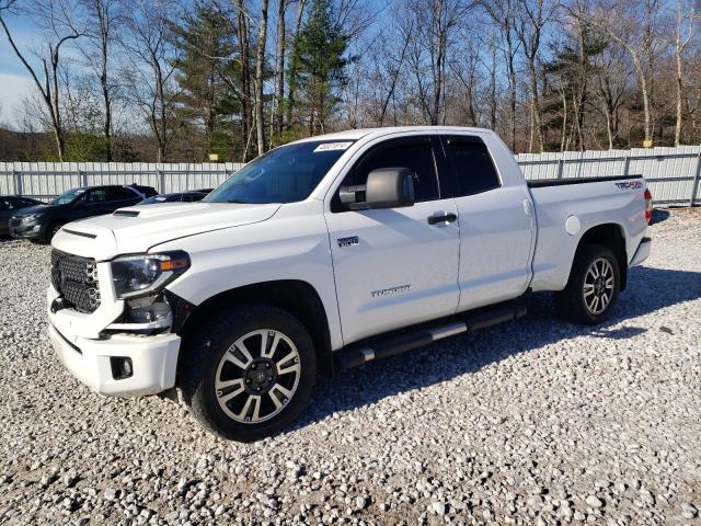 5TFUY5F16KX801033 - 2019 TOYOTA TUNDRA DOUBLE CAB SR/SR5 WHITE photo 1