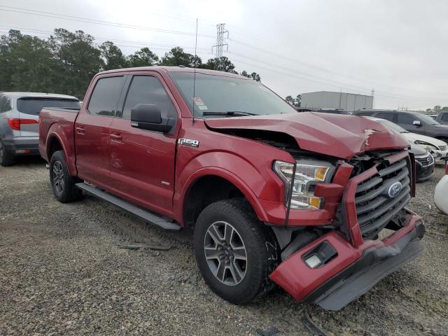 1FTEW1CP1FFC36195 - 2015 FORD F150 SUPERCREW RED photo 4