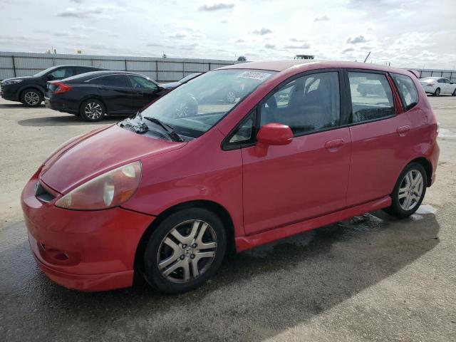 JHMGD386X7S019682 - 2007 HONDA FIT S RED photo 1