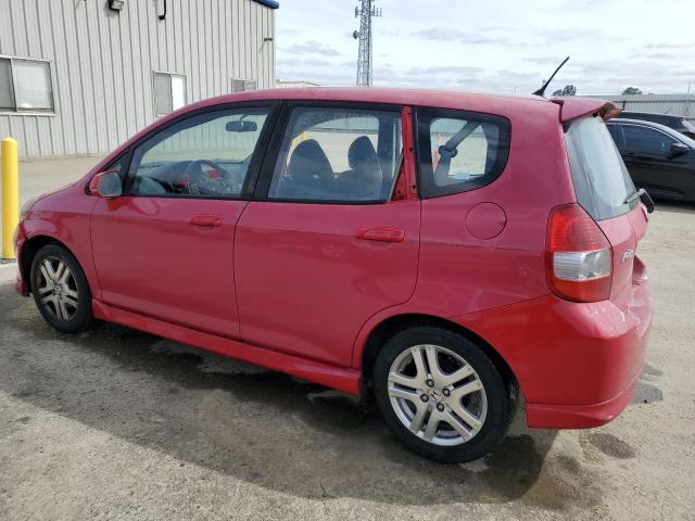 JHMGD386X7S019682 - 2007 HONDA FIT S RED photo 2