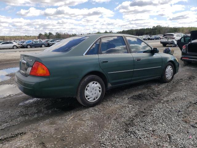 4T1BF28B62U220839 - 2002 TOYOTA AVALON XL GREEN photo 3